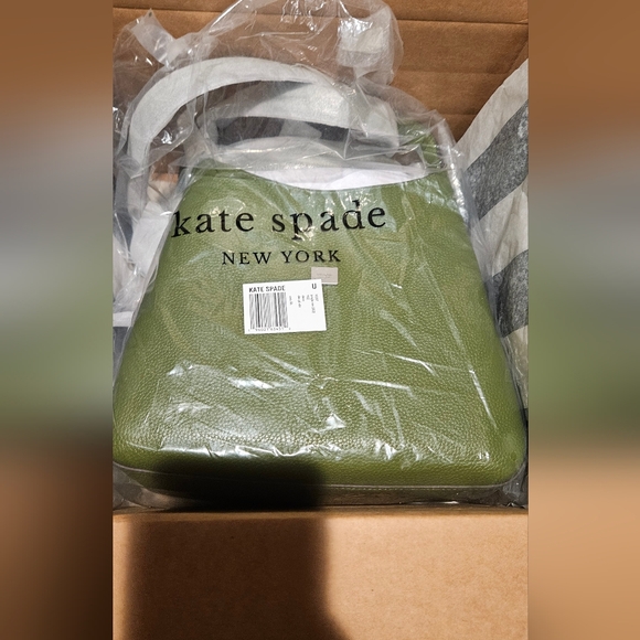 NWT Kate Spade Deco Crossbody Tote Purse Green Jungle Vine Shoulder Bag - Picture 3 of 8